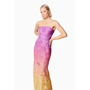 Elliatt Mesmerizing Ombre Lace Maxi Dress In Purple Wedding Guest size S NWT$419